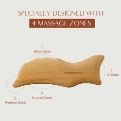 [Aromatica] Wooden Dolphin Face & Body Massage Tool