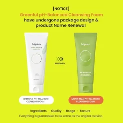 [Beplain] Mung Bean pH-Balanced Cleansing Foam