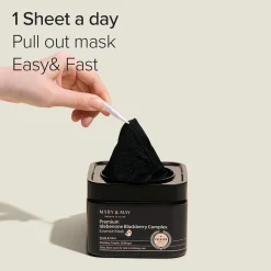 [Mary&May] Premium Idebenone Blackberry Complex Essence Mask (20ea)