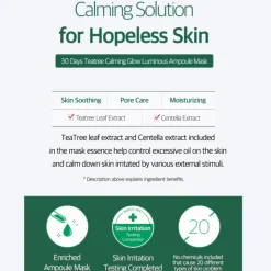 [Some By Mi] Tea Tree Calming Glow Luminous Ampoule Mask