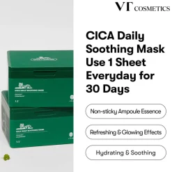 [VT Cosmetics] Cica Daily Soothing Mask (30ea)